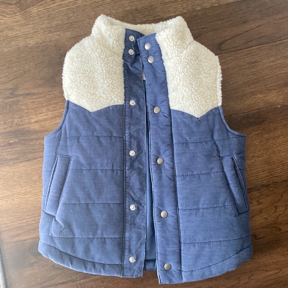 Boys corduroy and fleece vest
